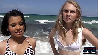 Amateur teen picked up on the beach and fucked in a overconfidence
