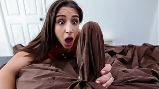 Horny Stepsister Can't Resist Will not hear of Brother's Morning Wood (Abella Danger)