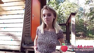 SWEET TEEN Lily Trestle gets BONED rear an age-old shack increased by swallows a big load! (ENGLISH) Dates66.com
